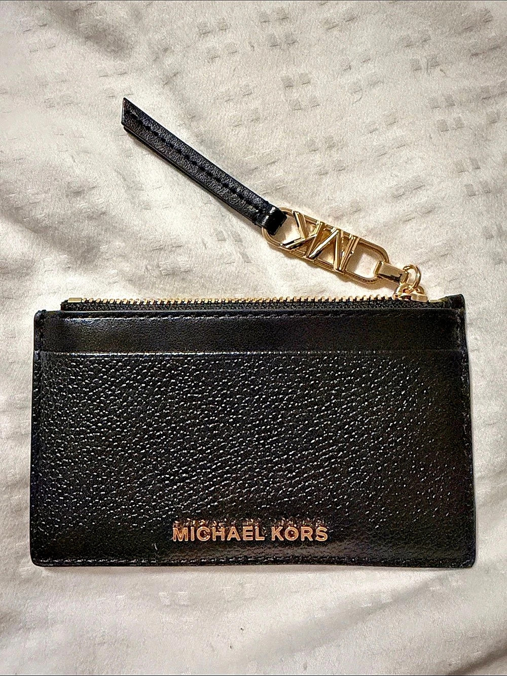 Michael Kors Jet Set Travel Small Top Zip Coin Pouch Black